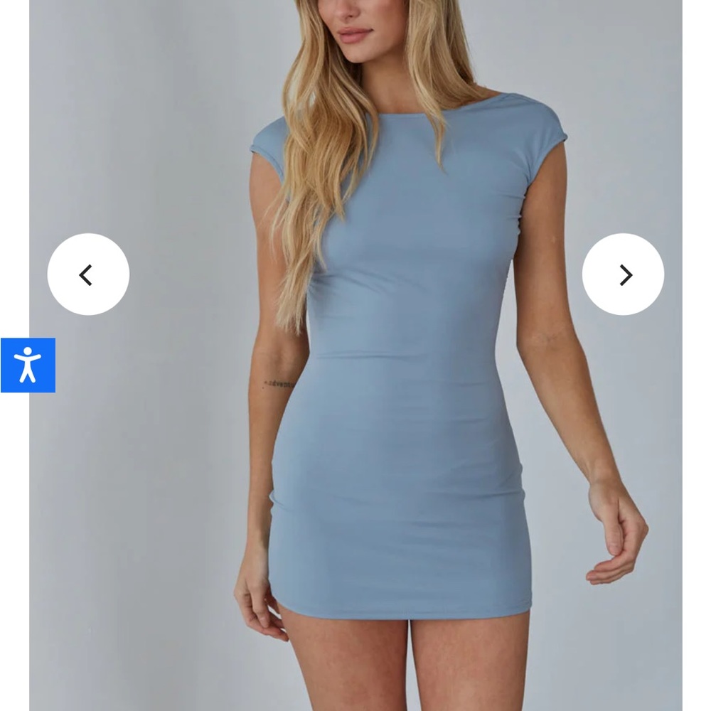 Zoey Cap Sleeve Open Back Bodycon Mini Dress